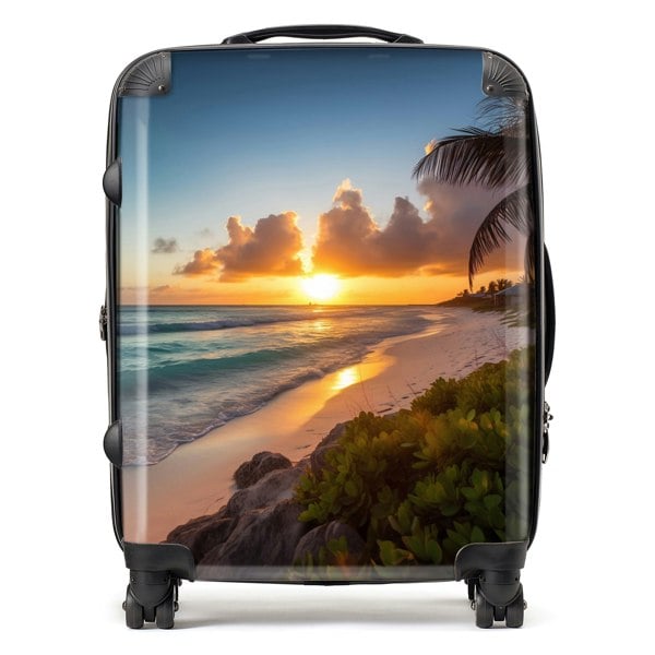 Warren Reed Sunrise On The Beach Suitcase