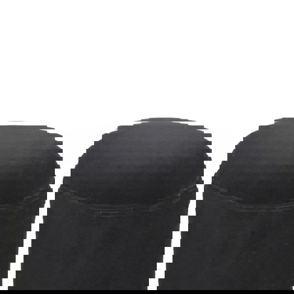 Artisan Furniture Black Velvet Nordic Style Footstool