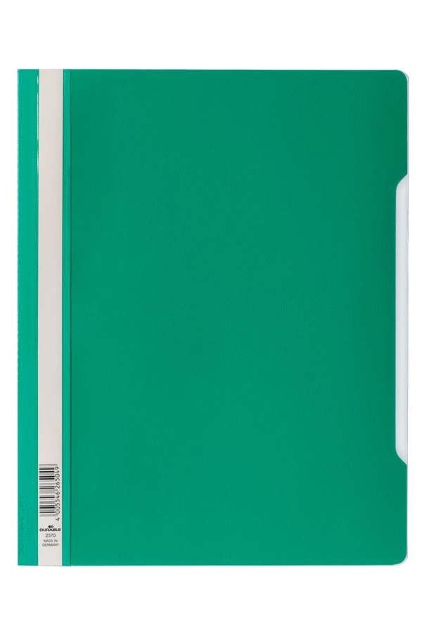 Durable Clear View Project Folder Document Report File | 50 Pack | A4 Green
