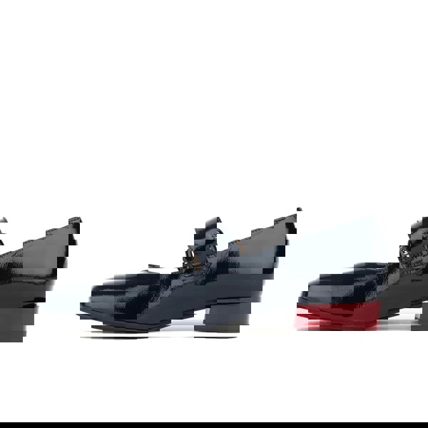 Embassy London Bliss - Navy - Women's block heel square toe patent leather Mary-Jane