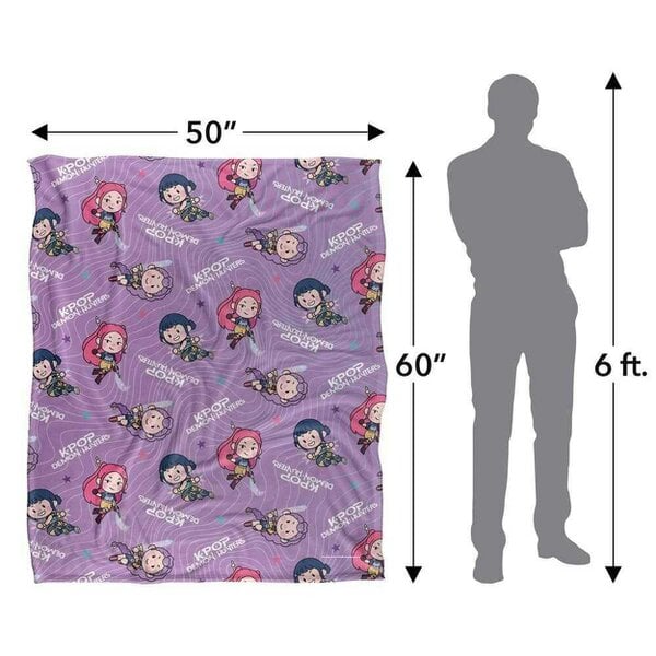 K-Pop Demon Hunters Chibi Huntr/X Blanket - Multicoloured