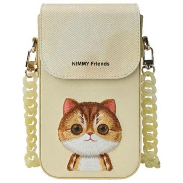 Nimmy Friends Big Eyed Pet 2.0 Cat Phone Bag Khaki - N-XDY-SJB-05