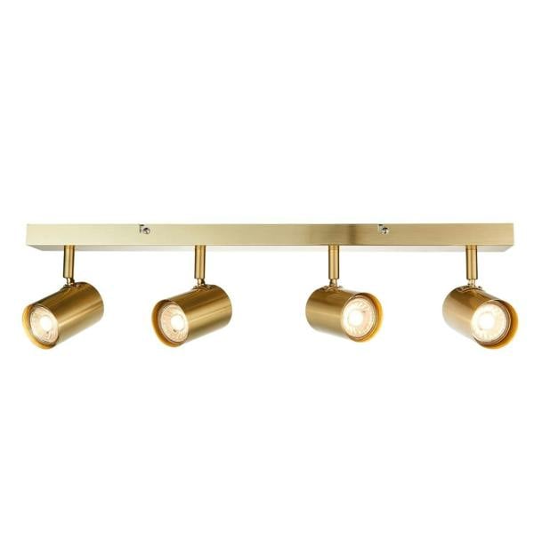Pagazzi Lighting Hereford 4 Light Satin Gold Ceiling Spotlight Bar