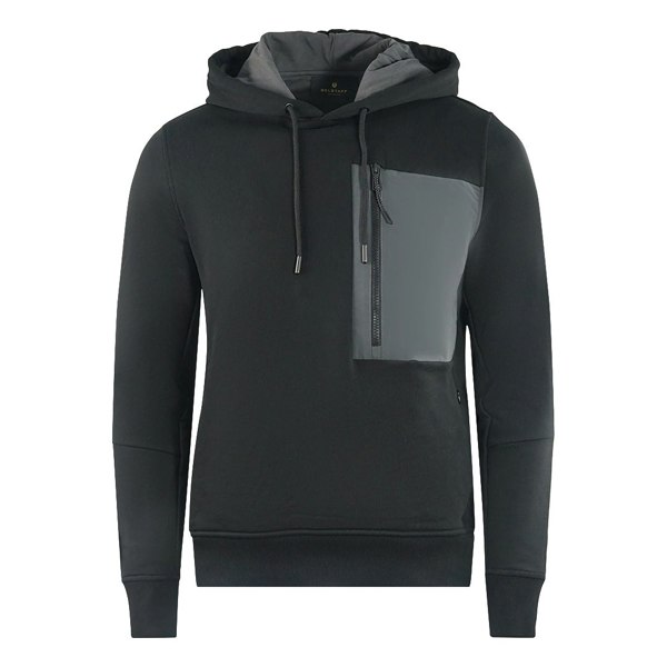 Belstaff Raft Branded Hood Men's Hoodie - Black