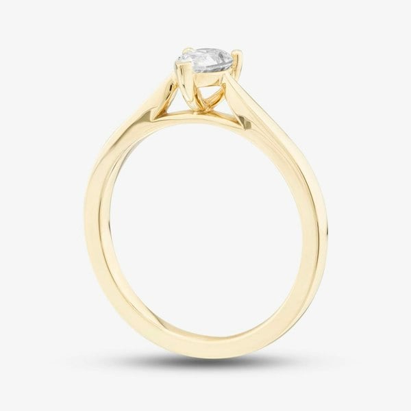 1888 Collection 9ct Yellow Gold 0.50ct Pear Cut Diamond Solitaire Ring DPP02-9Y-0.50-H-SI2