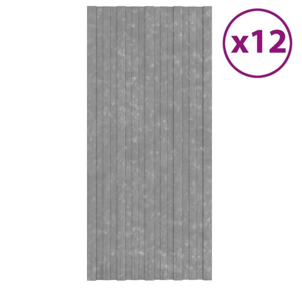Berkfield Roof Panels 12 pcs Galvanised Steel Silver 100x45 cm