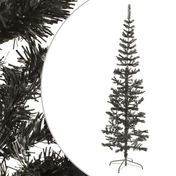 Berkfield Slim Christmas Tree Black 240 cm
