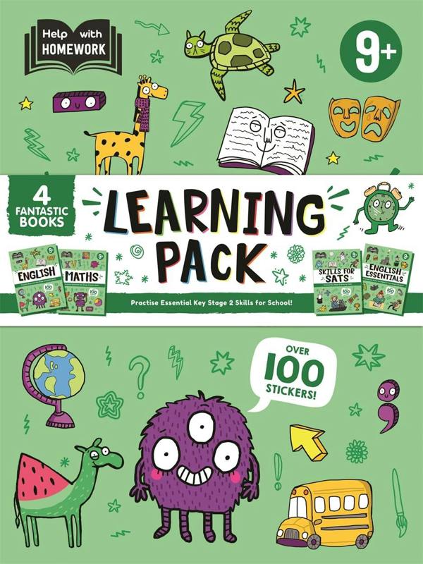 Help With Homework 9+ Learning Pack (4 workbooks to practise essential Key Stage 2 Skills) | English, Maths, Skills for SATs, English Essentials