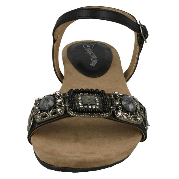 Leather Collection Ladies Leather Collection Flat Mule Sandals