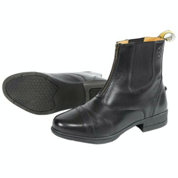 Moretta Boys Rosetta Leather Paddock Boots - Black