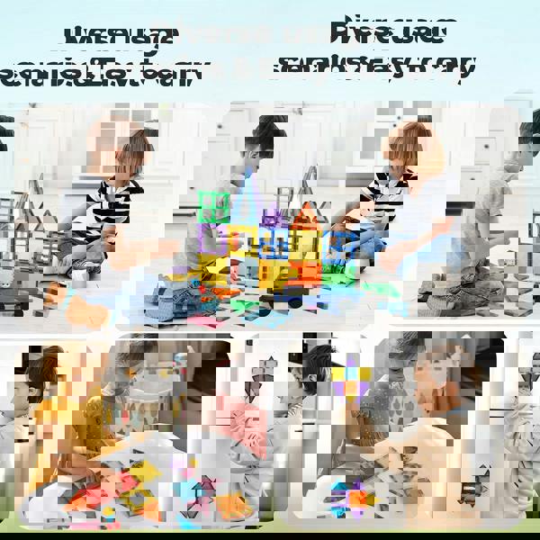 Dekko 100Pcs Magnetic Tiles Building Blocks Kids Educational Construction Toys