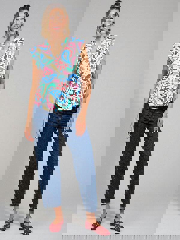 Kite Womens Organic Bramblecombe Slub Jersey Top Paisley Power