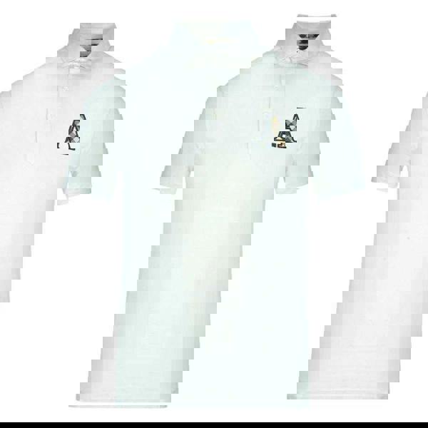 Aquascutum Mens Checked Logo Polo Shirt - White - 