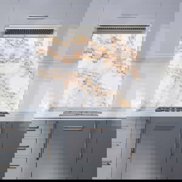 Warren Reed - Designer Peach Quartz Effect Kitchen Splashback
