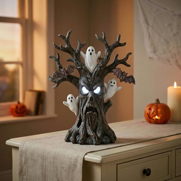 Garden Greatness LED Light-Up Ghost Bat Tree Ornament