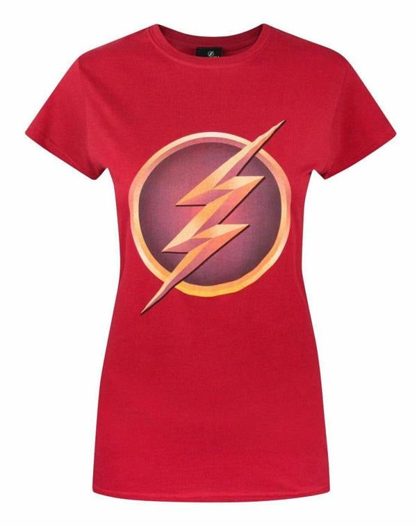 DC Comics Womens Red Logo Short Sleeved T-Shirt