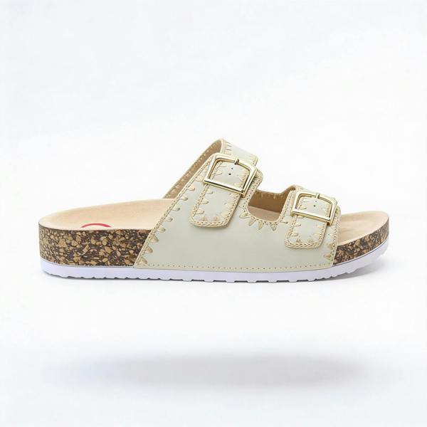 Heavenly Feet SANDY Mules Sandals in Light Brown