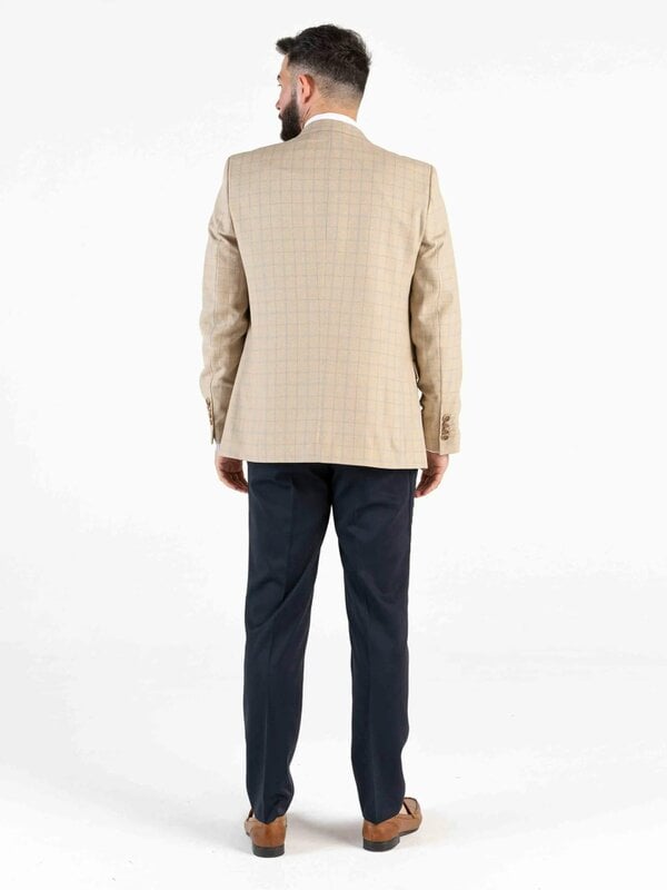 V2 Classic Angelo - Combi Beige Checks Three Piece Suit