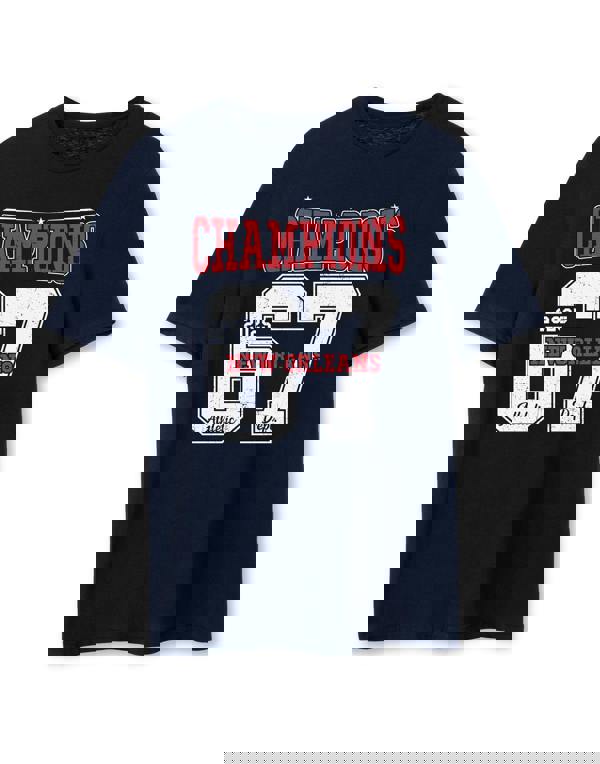 Show Me The Merch Mens Blue New Orleans Short Sleeved T-Shirt