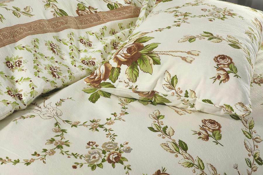 Olivia Flannelette Sheet Set - Natural - Single