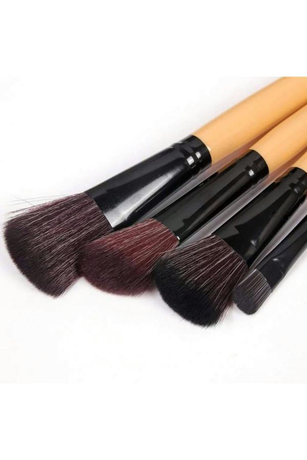 Dyzi 32-Piece Professional Makeup Brush Set Resin Rod Wooden Color