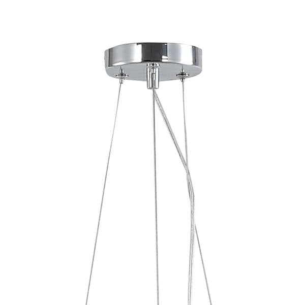 Pagazzi Lighting Onega 3 Light Chrome & Smoked Glass Pendant Ceiling Light