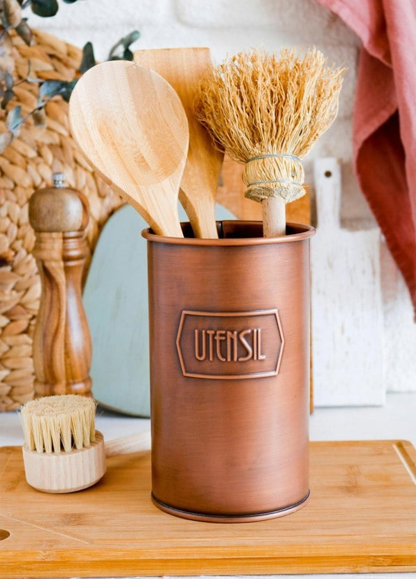 Rozi Copper Utensil Holder