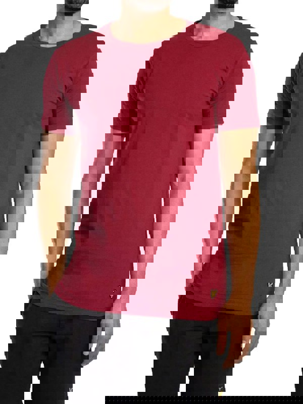 Lyle & Scott Charlie T-Shirt & Shorts Lounge Set, Burgundy/Black