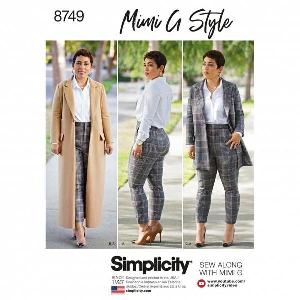 Simplicity Sewing Pattern 8749, Coats, Trousers for Women, AA (10-12-14-16-18) - Intermediate
