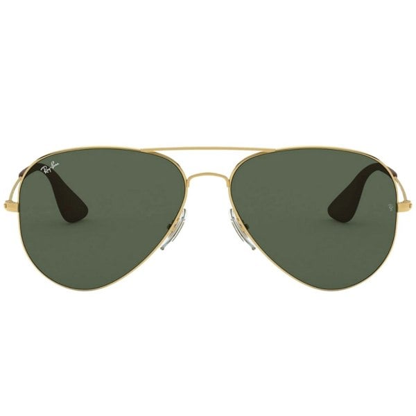 Ray-Ban Pilot Dark Green Lens Gold Sunglasses