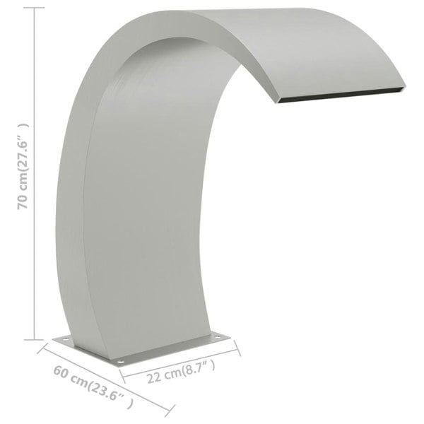 Berkfield Pool Fountain 22x60x70 cm Stainless Steel 304