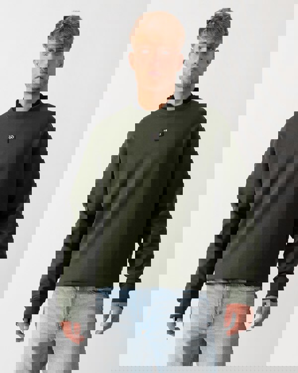 HUGO Dettil Mens Sweatshirt in Dark Green