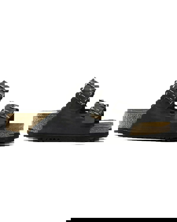 Birkenstock Arizona Soft Footbed Womens Oiled Leather Sandals - Black - CHO - Designer Womens Sandals