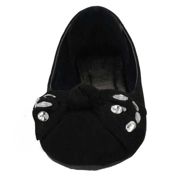 Spot On Ladies Spot On Jewel Bow Ballerina Shoes