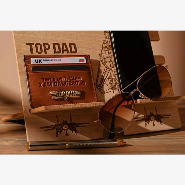 T. H. Baker Top Gun Brown Card Holder Wallet PM213