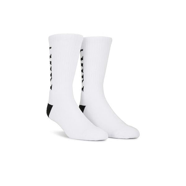 Amiri Vertical Logo Socks   in  White