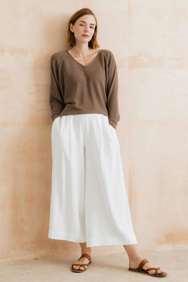 Lily & Me Rewilding Batwing Jumper Mocha