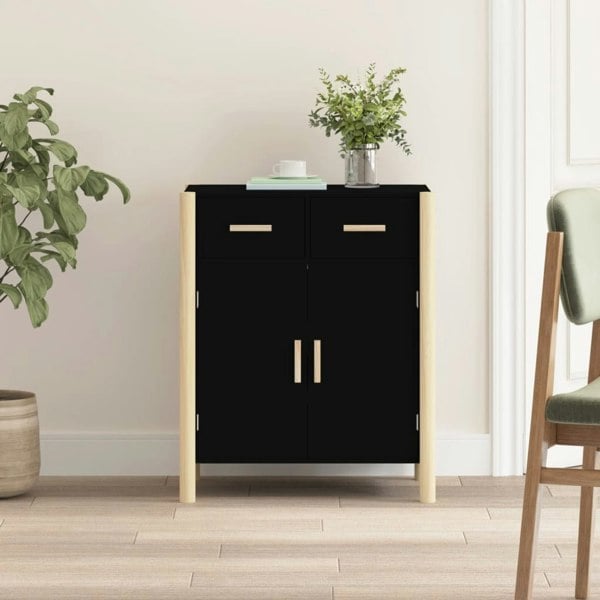 Berkfield Sideboard Black 62x38x75 cm Engineered Wood