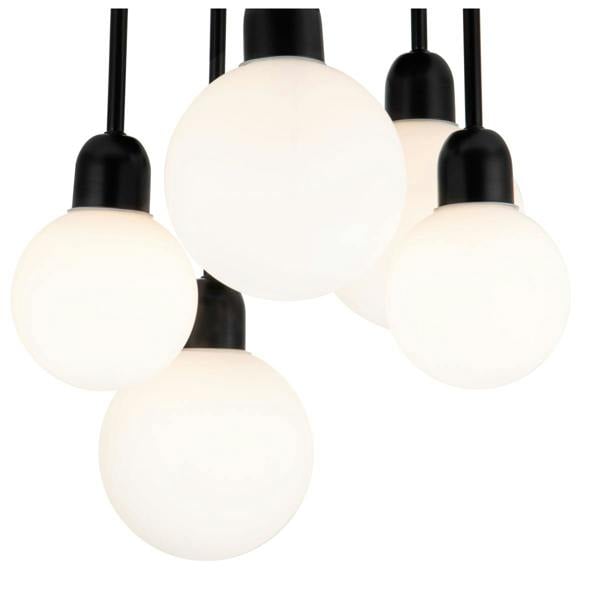 COSYLYTE Broome Bathroom 5 Light Opal Glass Ceiling Light