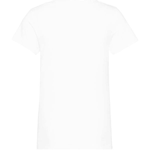 Calvin Klein Womens/Ladies Embroidered Stretch V Neck T-Shirt - Bright White - 