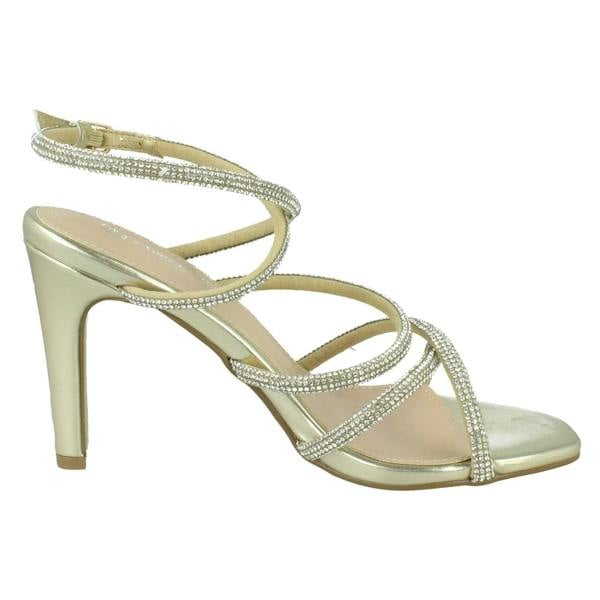Anne Michelle Ladies Anne Michelle Diamante Ankle Straps High Heel Sandals F12117