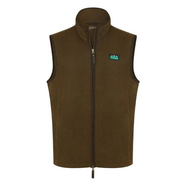 Teak Ridgeline Men's Monarch Gilet, made from a moleskin fabric