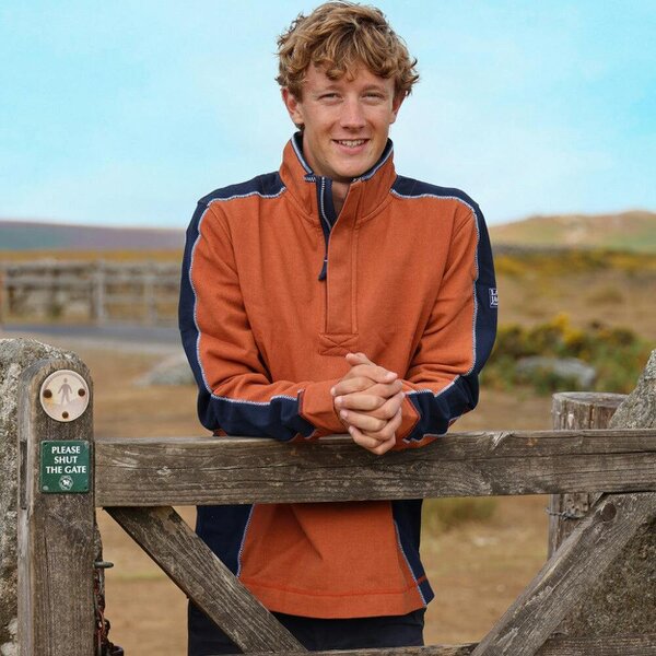 Lazy Jacks LJ705 - Pique Panel Sweatshirt - Orange