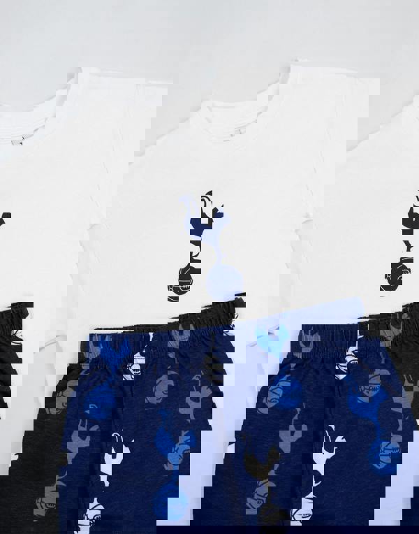 Tottenham Hotspur Boys Multicoloured Logo Short Sleeve Long Leg Pyjama Set