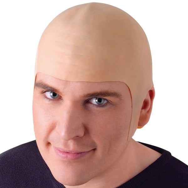 Bristol Novelty Unisex Adults Bald Head Cap - Beige