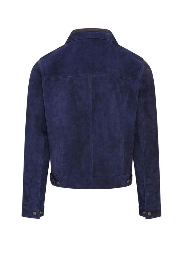 Infinity Leather Mens Goat Suede Leather Jeans Jacket- Nurmes