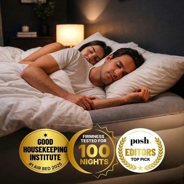 Huddle Never Deflate™ Air Mattress with Patented Dual Pump - Double