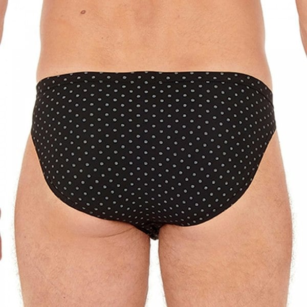 Hom Max Microfiber Comfort Micro Brief, Black Print
