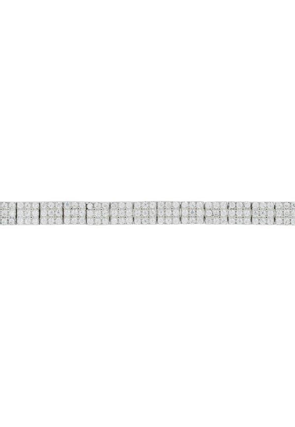 Latelita Charleston Art Deco Silver Tennis Bracelet