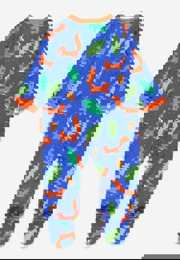 Organic Squirrel Print Sleepsuit - Toby Tiger